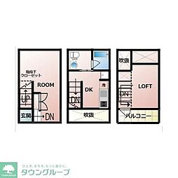 K1TOWN 3階1Kの間取り