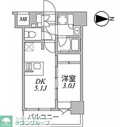 SYFORME住吉 9階1DKの間取り