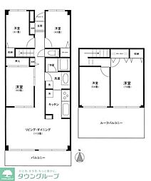 ジュネス 8階5LDKの間取り