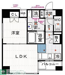 ドゥーエ五反田 2階1LDKの間取り