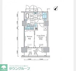 HARUMI　FLAG　PORT　VILLAGE　C棟 11階1LDKの間取り