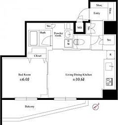 アルテシモプリマ 4階1LDKの間取り