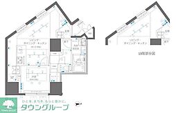 ZOOM信濃町 1LDKの間取図画像