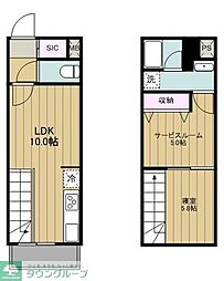 Prier Sanno　(プリエサンノウ) 2階2LDKの間取り