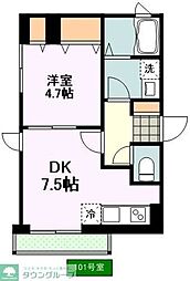 ルミエール西品川 1階1DKの間取り