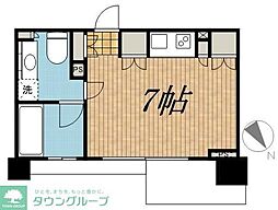 カスタリア戸越 5階ワンルームの間取り