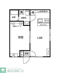 ステート　ＰＬＵＳ 203 2階1LDKの間取り