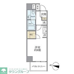 アルファサイト御茶ノ水 7階ワンルームの間取り