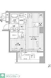 イニシア築地レジデンス 7階1LDKの間取り