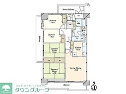 メトロハイツ東陽 9階4LDKの間取り