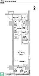 プラウドフラット神楽坂III 3階1Kの間取り