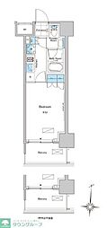 ルフォンプログレ清澄白河プレミア 6階1Kの間取り