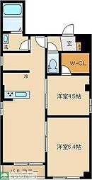 カペラIX 1階2LDKの間取り