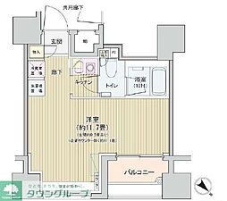 アネーロ銀座 3階ワンルームの間取り