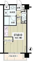 アビテ市ヶ谷五番町 7階ワンルームの間取り