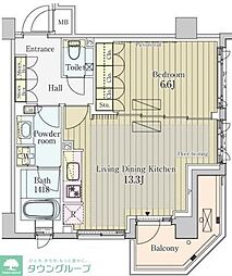 パークアクシスプレミア表参道 3階1LDKの間取り