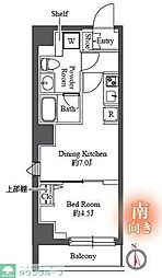 バウスフラッツ日本橋馬喰町 5階1DKの間取り
