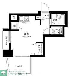 ＯＬＩＯ麻布十番 7階ワンルームの間取り