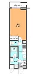 プライムアーバン中目黒 3階1Kの間取り