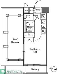 ＬａＳａｎｔｅ広尾 6階1Kの間取り