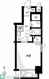 エスコート芝公園 5階1Kの間取り