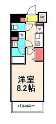 アビタ住吉 10階1Kの間取り