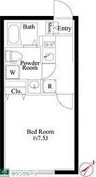 ハーモニーグラシア代々木 1階1Kの間取り