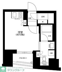 リビオレゾン千代田岩本町ルジェンテ 1404 14階ワンルームの間取り
