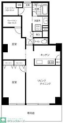 マンション広尾台 1階2LDKの間取り