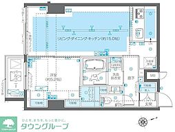 ZOOM広尾 4階1LDKの間取り