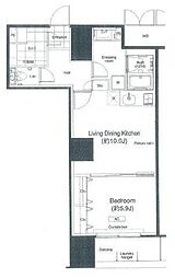グランハイツ高田馬場 11階1LDKの間取り