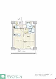 リビオメゾン戸越銀座 15階2LDKの間取り