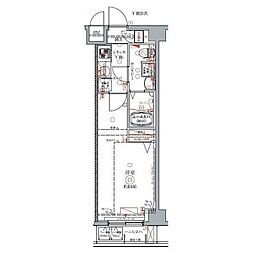 クレヴィスタ豊洲ベイサイド 2階1Kの間取り