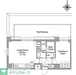 ＢＰＲレジデンス大島 5階1LDKの間取り