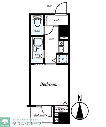 プレール神田佐久間町 10階1Kの間取り
