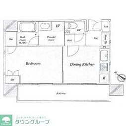 菱和パレス音羽弐番館 4階1DKの間取り
