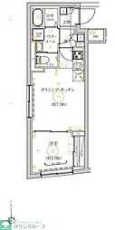 ベルシードステアー品川大崎 2階1DKの間取り