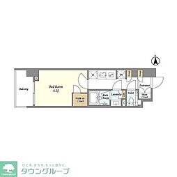 オーキッドレジデンス渋谷富ヶ谷 7階1Kの間取り