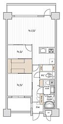 芝公園アパートメント 4階1LDKの間取り