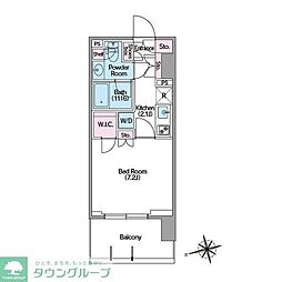 コンフォリア東新宿ステーションフロント 9階1Kの間取り