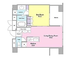 ランテンヌ四谷 3階1LDKの間取り