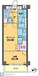 カスタリア高輪台II 4階1LDKの間取り