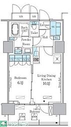 HARUMI　FLAG　PORT　VILLAGE　C棟 15階1LDKの間取り