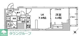 S-RESIDENCE神田avance 8階1DKの間取り