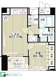 エル・セレーノ西早稲田 2階1LDKの間取り