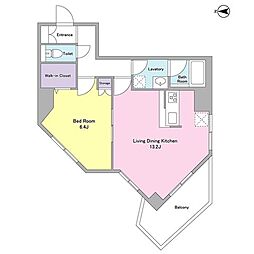 ＣＡＳＡ　ＤＥ　ＦＬＯＲＡ 4階1LDKの間取り