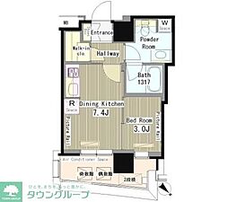 ＭＹ　ＴＯＷＥＲ　ＲＥＳＩＤＥＮＣＥ 1302 13階1DKの間取り