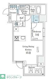 渋谷区東3丁目マンション 1LDKの間取図画像