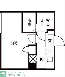 アイリス渋谷 1Kの間取図画像