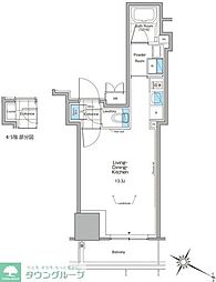 ルフォンプログレ北新宿 ワンルームの間取図画像